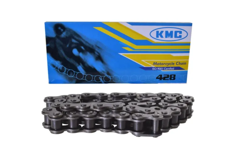 KMC 428 motorcycle chain – durable replacement drive chain for drift karting, high-quality steel, suitable for various motorsports. Price: 25,05 €