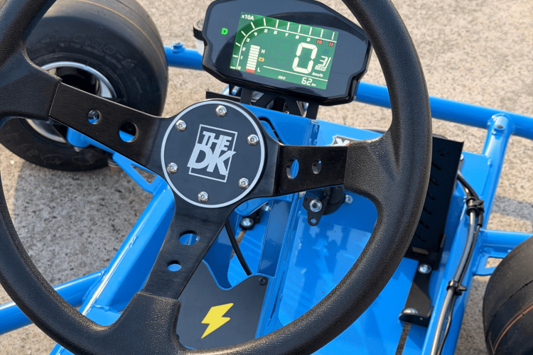 electric drift kart close up wheel